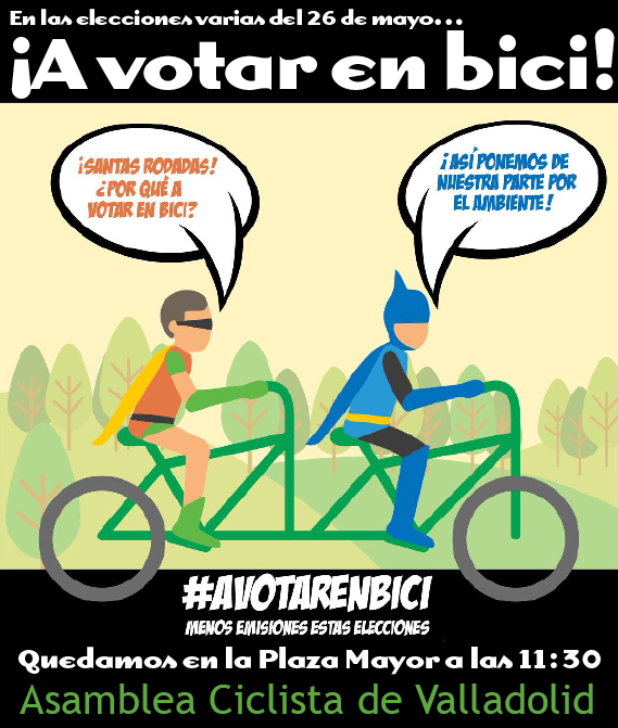 a votar en bici